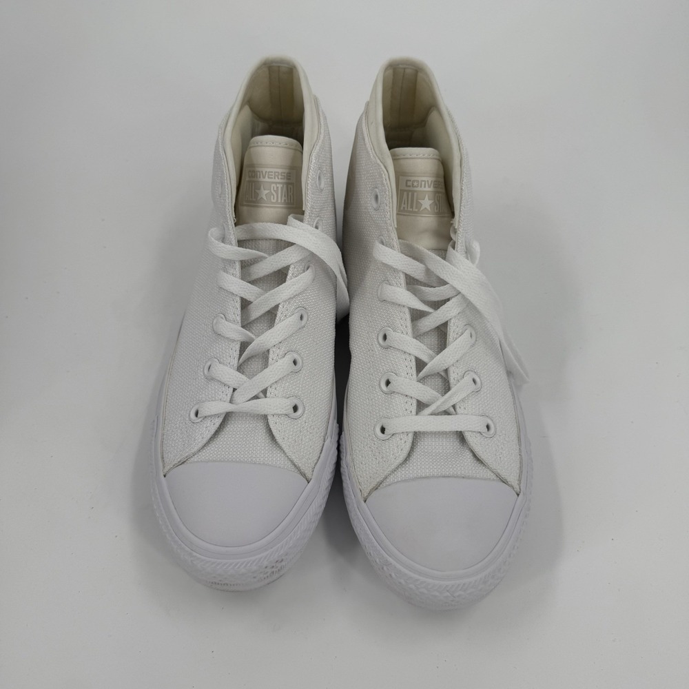 Converse Chuck Taylor All Star Malden Street Mid Top Vintage Sz 9 White Mens NEW - Picture 3 of 6